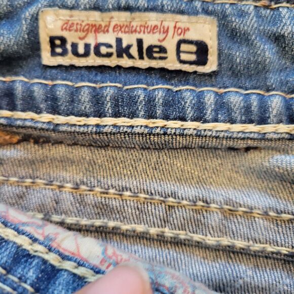 Mek Denin Buckle Jeans Womens Size 30 x 32 Basti Bootcut - Picture 8 of 10